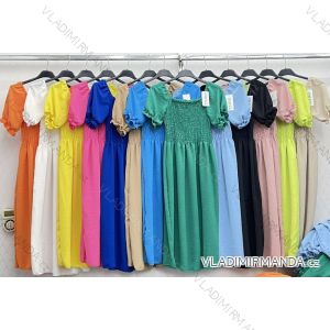 Šaty letné žabičkované carmen dámske (S/M ONE SIZE) TALIANSKA MÓDA IMWD222217