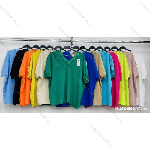 Tunika oversize krátky rukáv dámska (S/M/L ONE SIZE) TALIANSKA MÓDA IMWD222223