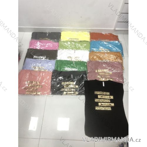Tričko krátky rukáv dámske (M-XL) TURECKÁ MÓDA TMWG22GYA0444