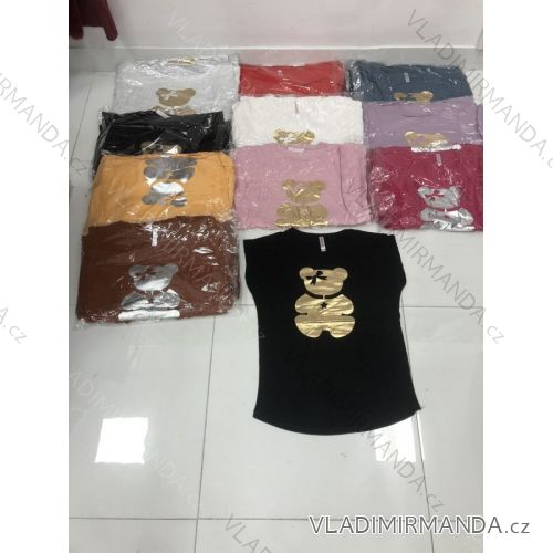 Tričko krátky rukáv dámske (M-XL) TURECKÁ MÓDA TMWG22GYA0435