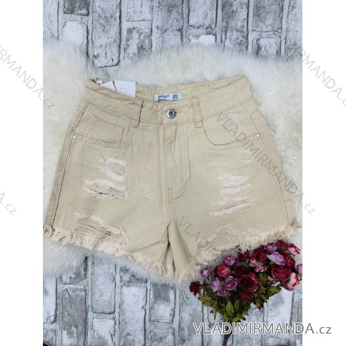 Kraťasy šortky riflové dámske (34-42) JEANS JAW22BK536
