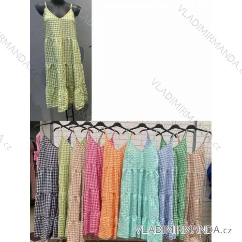 Šaty letné na ramienka dámske (S/M ONE SIZE) TALIANSKA MÓDA IMWOP22OP0328