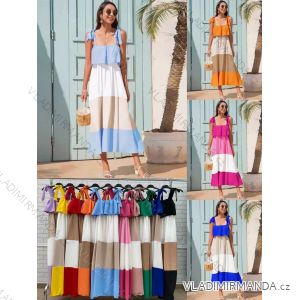 Šaty dlhé letné na ramienka dámske (S/M ONE SIZE) TALIANSKA MÓDA IMWOP22OP0308