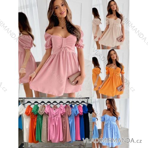 Šaty letné carmen dámske (S/M ONE SIZE) TALIANSKA MÓDA IMWOP22OP0297