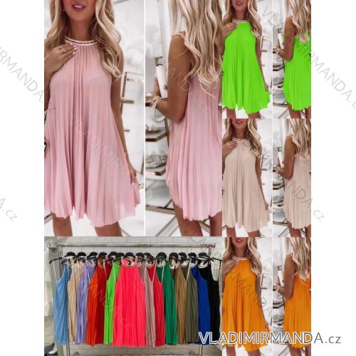 Šaty letné bez rukávov dámske (S/M ONE SIZE) TALIANSKA MÓDA IMWOP22OP0283