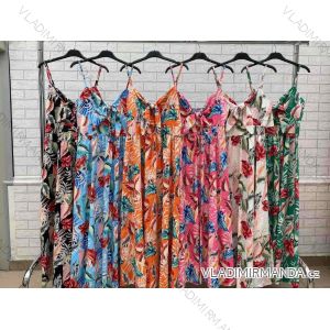 Šaty dlhé letné na ramienka dámske (S/M ONE SIZE) TALIANSKA MÓDA IMWOP22OP0280