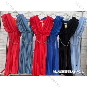 Šaty letné elegantné bez rukávov dámske (S/M ONE SIZE) TALIANSKA MÓDA IMWOP22OP0155