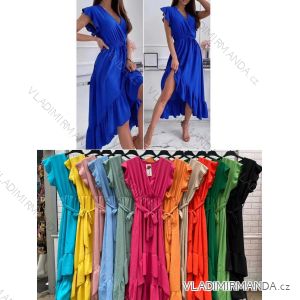 Šaty dlhé letné krátky rukáv dámske (S/M ONE SIZE) TALIANSKA MÓDA IMWOP22OP094