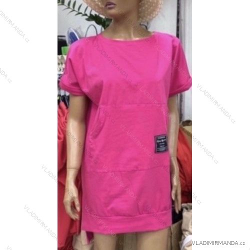 Šaty letné bavlnené krátky rukáv dámske (S/M/L ONE SIZE) TALIANSKA MÓDA IMWG222465