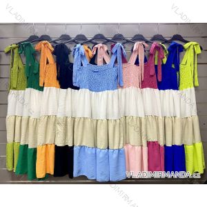 Šaty letné na ramienka dámske (S/M ONE SIZE) TALIANSKA MÓDA IMWG222472