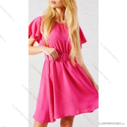 Šaty letné šifónové krátky rukáv dámske (S/M ONE SIZE) TALIANSKA MÓDA IMWC222498