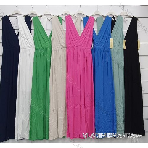 Šaty dlhé bez rukávu dámske (S/M ONE SIZE) TALIANSKA MÓDA IMWA222546