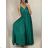 Šaty dlhé saténové na ramienka dámske Elisabet (XS/S/M/L ONE SIZE) TALIANSKA MÓDA IMM22360 biela