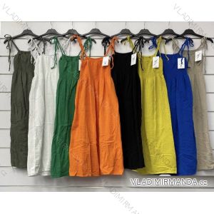 Šaty letné na ramienka mušelinové dámske (S/M ONE SIZE) TALIANSKA MÓDA IMWA222572