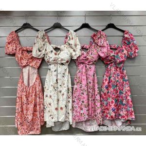 Šaty letné krátky rukáv dámske (S/M ONE SIZE) TALIANSKA MÓDA IMWG222582