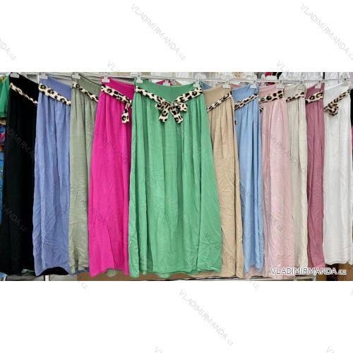 Sukňa dlhá s opaskom dámska nadrozmer (M/L/XL ONE SIZE) TALIANSKA MÓDA IMWT22056