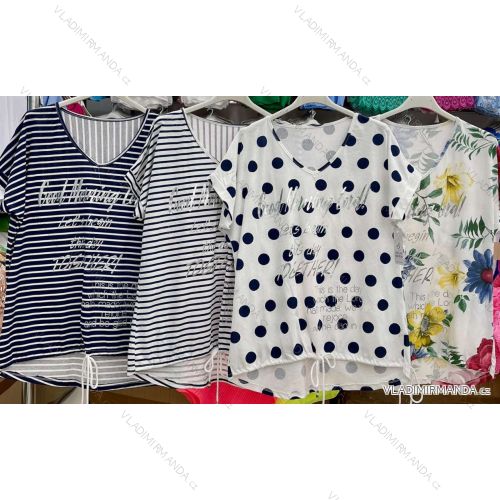 Tunika oversize krátky rukáv dámska nadrozmer (M/L/XL ONE SIZE) TALIANSKA MÓDA IMWT22047