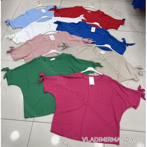 Tunika krátky rukáv dámska nadrozmer (L/XL/2XL ONE SIZE) TALIANSKA MÓDA IMWT22059