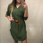 Šaty elegantné košeľové s opaskom 3/4 dlhý rukáv dámske (M/L/XL ONE SIZE) TALIANSKA MÓDA IMD22411/DU ružová