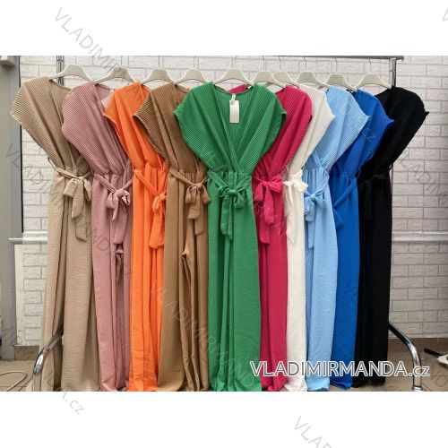 Overal letné dlhé elegantné bez rukávov dámske (S/M ONE SIZE) TALIANSKA MÓDA IMWOP22OP0340
