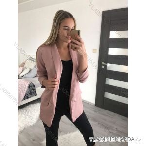 Sako elegantný dlhý rukáv dámske (S/M ONE SIZE) TALIANSKA MÓDA IMWB22635/DR