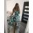 Šaty dlhé letné saténové na ramienka dámske (S/M ONE SIZE) TALIANSKA MÓDA IMM22Q51830/DR S/M zelená