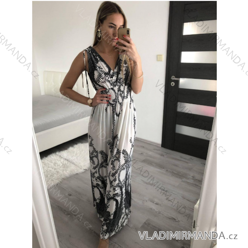 Šaty dlhé elegantné icecool bez rukávov dámske (M/L, XL/XXL) TALIANSKA MODA IMB22100