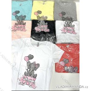 Tričko krátky rukáv dámske (M-XL) TURECKÁ MÓDA TMWG22GYA0693