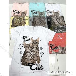 Tričko krátky rukáv dámske (M-XL) TURECKÁ MÓDA TMWG22GYA0690