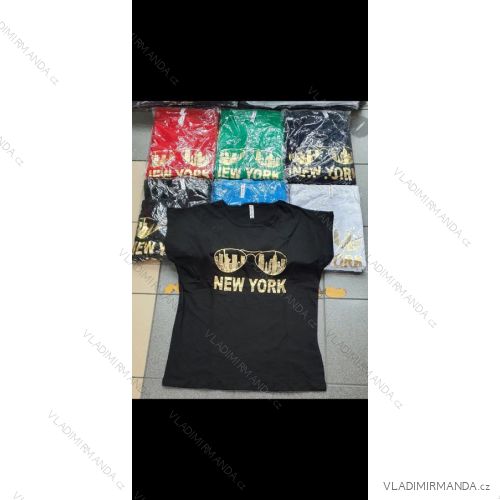 Tričko krátky rukáv dámske nadrozmer (2XL-4XL) TURECKÁ MÓDA TMWG22GYA0600