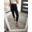 Nohavice elegantné dámske (S/M ONE SIZE) TALIANSKA MÓDA IMWK22EB23150/DR S/M čierna