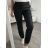 Nohavice koženkové dlhé dámske (S/M ONE SIZE) TALIANSKA MÓDA IMWG221026 čierna S/M