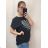 Tunika krátky rukáv dámska nadrozmer (XL/2XL/3XL ONE SIZE) TALIANSKA MÓDA IMWQ22048