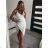 Šaty elegantné mini na ramienka dámske (S/M ONE SIZE) TALIANSKA MÓDA IM322105 červená S/M