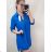 Tunika košeľová s opaskom dlhý rukáv dámska nadrozmer (2XL/3XL ONE SIZE) TALIANSKA MóDA IM422083/DR