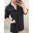 Tunika košeľová s opaskom dlhý rukáv dámska nadrozmer (2XL/3XL ONE SIZE) TALIANSKA MóDA IM422083/DR