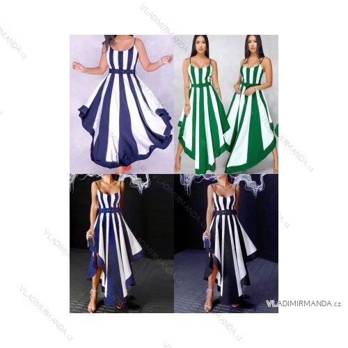 Šaty letné na ramienka dámske (S/M ONE SIZE) TALIANSKA MÓDA IMPBB22B20188