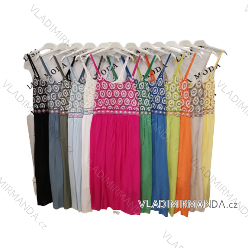 Šaty letné na ramienka dámske (S/M ONE SIZE) TALIANSKA MÓDA IMPLS2290897