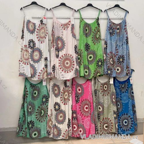 Šaty letné na ramienka dámske (S/M ONE SIZE) TALIANSKA MÓDA IMPLS2220073