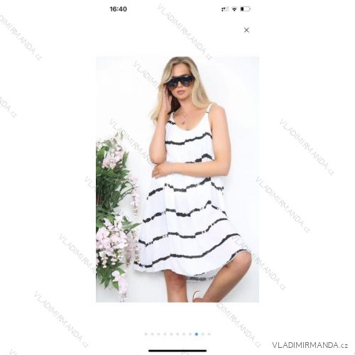 Šaty letné na ramienka dámske (S/M ONE SIZE) TALIANSKA MÓDA IMPLS2220073