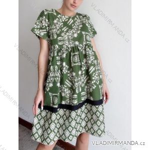 Šaty letné krátky rukáv dámske (S/M ONE SIZE) TALIANSKA MÓDA IMPBB22F10838