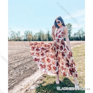 Šaty letné dlhé na ramienka dámske (S/M ONE SIZE) TALIANSKA MÓDA IMPDY22IMPDY22LS6095