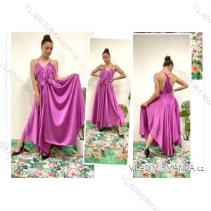 Šaty letné dlhé na ramienka dámske (S/M ONE SIZE) TALIANSKA MÓDA IMPDY22LS17527