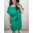 Šaty krátky rukáv s kabelkou dámske nadrozmer (XL/2XL ONE SIZE) TALIANSKA MÓDA IM422295