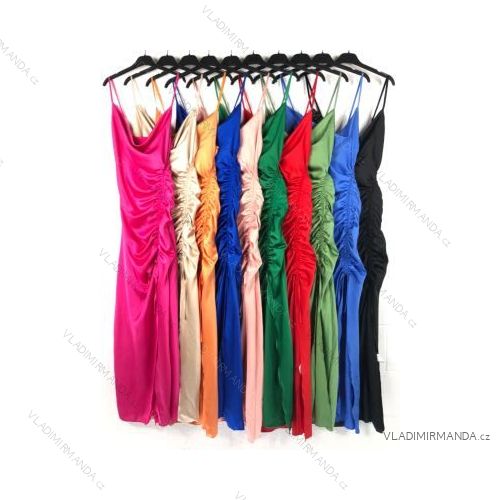 Šaty dlhé letné na ramienka dámske (S/M ONE SIZE) TALIANSKA MÓDA IMPBB22O5527