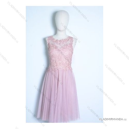 Šaty spoločenské elegantné letné bez rukávov dámske (S/M ONE SIZE) TALIANSKA MÓDA IMPSH228523