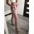 Nohavice dlhé elegantné dámske (M/L ONE SIZE) TALIANSKA MÓDA IMD22128/DR staroružová M / L