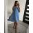 Šaty elegantné bez rukávov dámske (S/M ONE SIZE) TALIANSKA MÓDA IMD22307zv. ružová