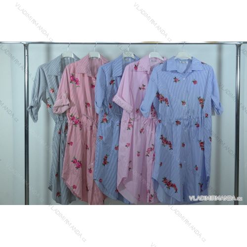 Šaty košeľové dlhý rukáv dámske (S/M ONE SIZE) TALIANSKA MÓDA IMPSH229500