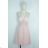 Šaty elegantné letné na ramienka dámske (S/M ONE SIZE) TALIANSKA MÓDA IMPSH248335 béžová S/M